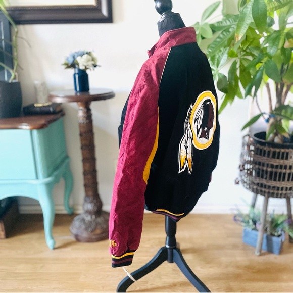 NWT Vintage Washington Redskins Suede Leather Varsity Letterman Full Zip Jacket - Picture 4 of 15